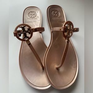 Tory Burch Rose Gold Mini Miller Flat Thong Sandal